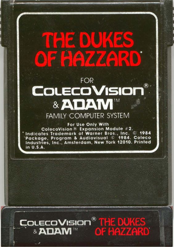 Dukes of Hazzard box art for Colecovision